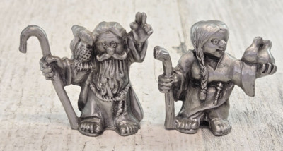 Hudson Pewter Noah's Ark Noah and Mrs. Noah #2349 #3270