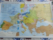  MAPA MURAL HISTORICO VICENS VIVES Nº10   AÑOS 80 TAMAÑO: 128CM X 88CM