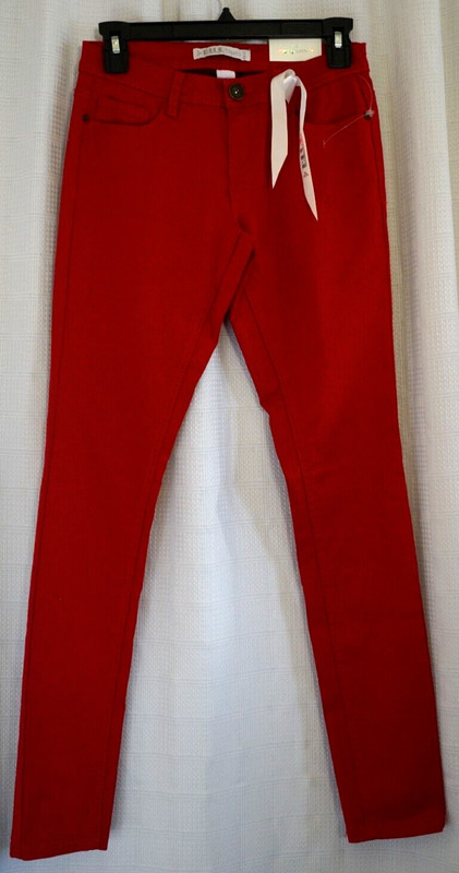 Blue Topaz sz 1/2 red skinny stretchy pants for women
