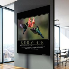 SERVICE BLACK MOTIVATION QUOTE INSPIRATIONAL PRINT HOME WALL POSTER CANVAS