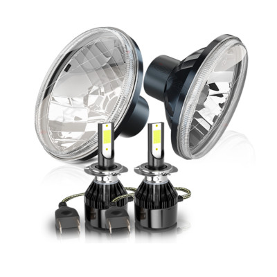Pair 7'' Inch LED Headlights for Chevy Bel Air 1955-1957