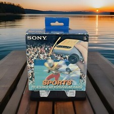 Sony Sports FM Stereo FM/AM Radio Monocular 8x Magnification Water Resistant New