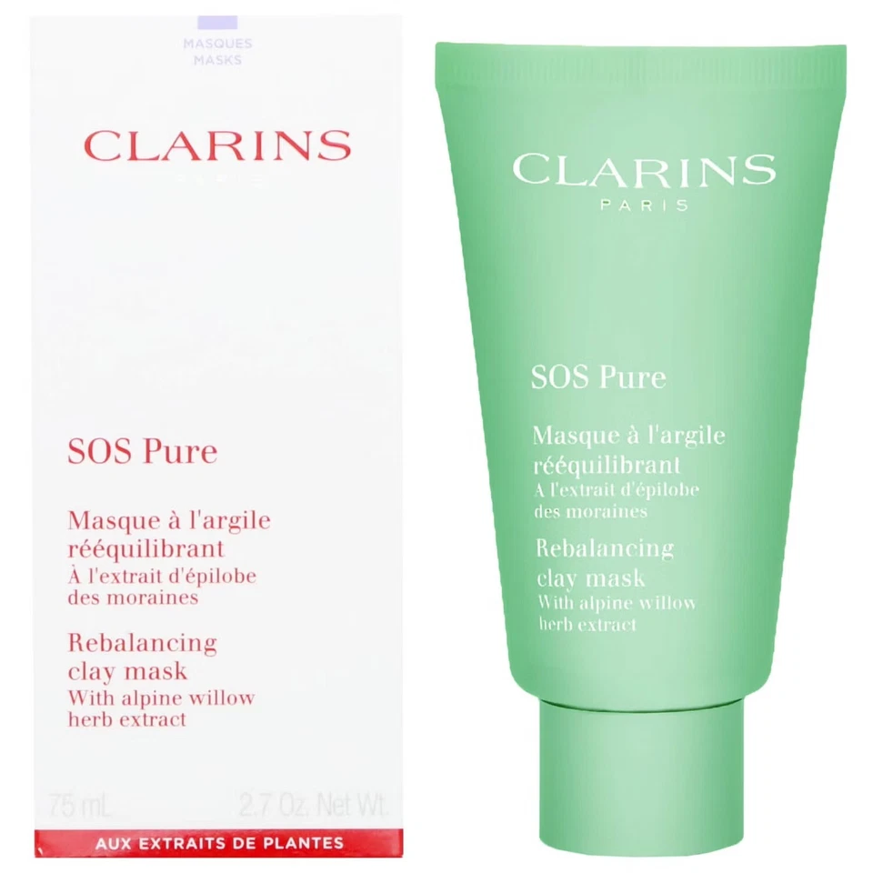 Clarins SOS Pure Rebalancing Clay Mask 75ml | For Oily & Combination Skin - Image 2 of 3