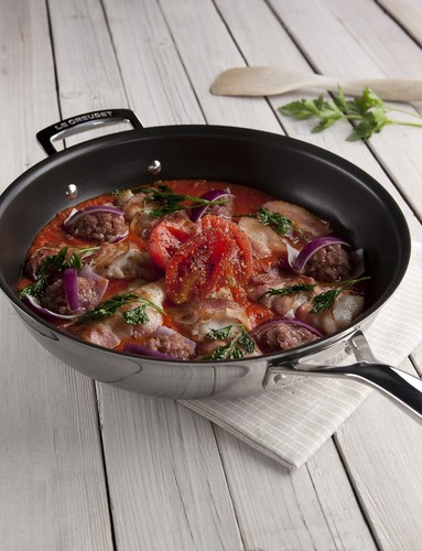 le creuset 3-ply stainless steel non-stick frying pan - 28 cm