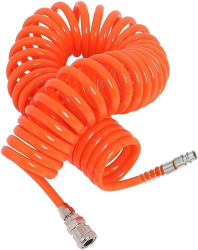 TUBO ARIA COMPRESSA FLESSIBILE A SPIRALE PER COMPRESSORE 10 METRI 80 MM IN NYLON - Foto 2 di 4
