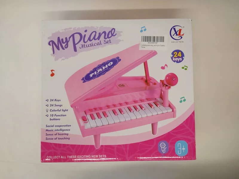 My Piano Musical Set Kids Toy Pink Ages 3+ Microphone 24 Songs