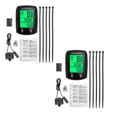 2pcs Bicycle Speedometer Cycle Digital Odometer Computer Waterproof LCD Wireless