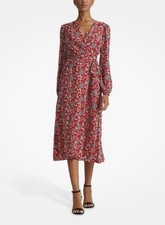 Lauren Ralph Lauren Red and Blue Patterned Long Sleeve Dress Size8