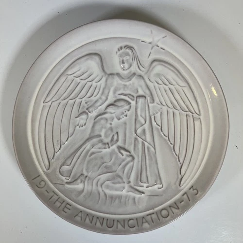 Vintage Frankoma 1973 The Annunciation, John Frank Christmas Collection plate