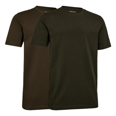 Deerhunter Herren 2er-Pack T-Shirts Fallen leaf / Timber Jagd Jagdshirt