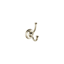 Delta 79735-PN Cassidy Double Robe Hook Polished Nickel Wall Mount