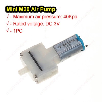 Mini M20 Diaphragm Pump DC3V 3.7V Air Oxygen Pump 40KPA Pressure Technology Pump