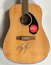 Koe Wetzel JSA Signed Autograph Acoustic Guitar Fender
