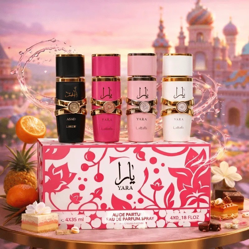 Coffret parfum Lattafa 4x35ml le cadeau idéal avec Yara et Asad Elixir
