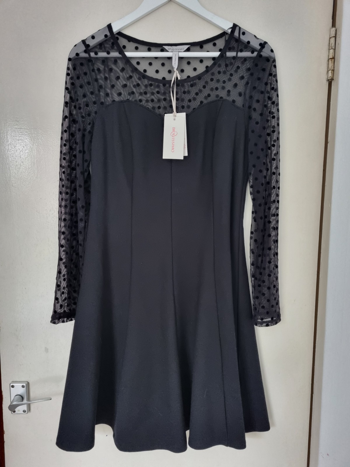 Bravissimo Women's Black Flattering Skater Dress Size 12 C/RC