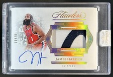 2024-25 Panini Flawless James Harden Horizontal Patch Auto Gold #/10 Clippers