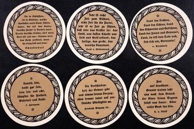 ECKARTSBERGA 1921 Round Paper Coins! ''To Be German Means to Be Good'' Complete