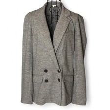 J.Crew 100 Wool Double-Breasted Blazer Heather Grey Size 4