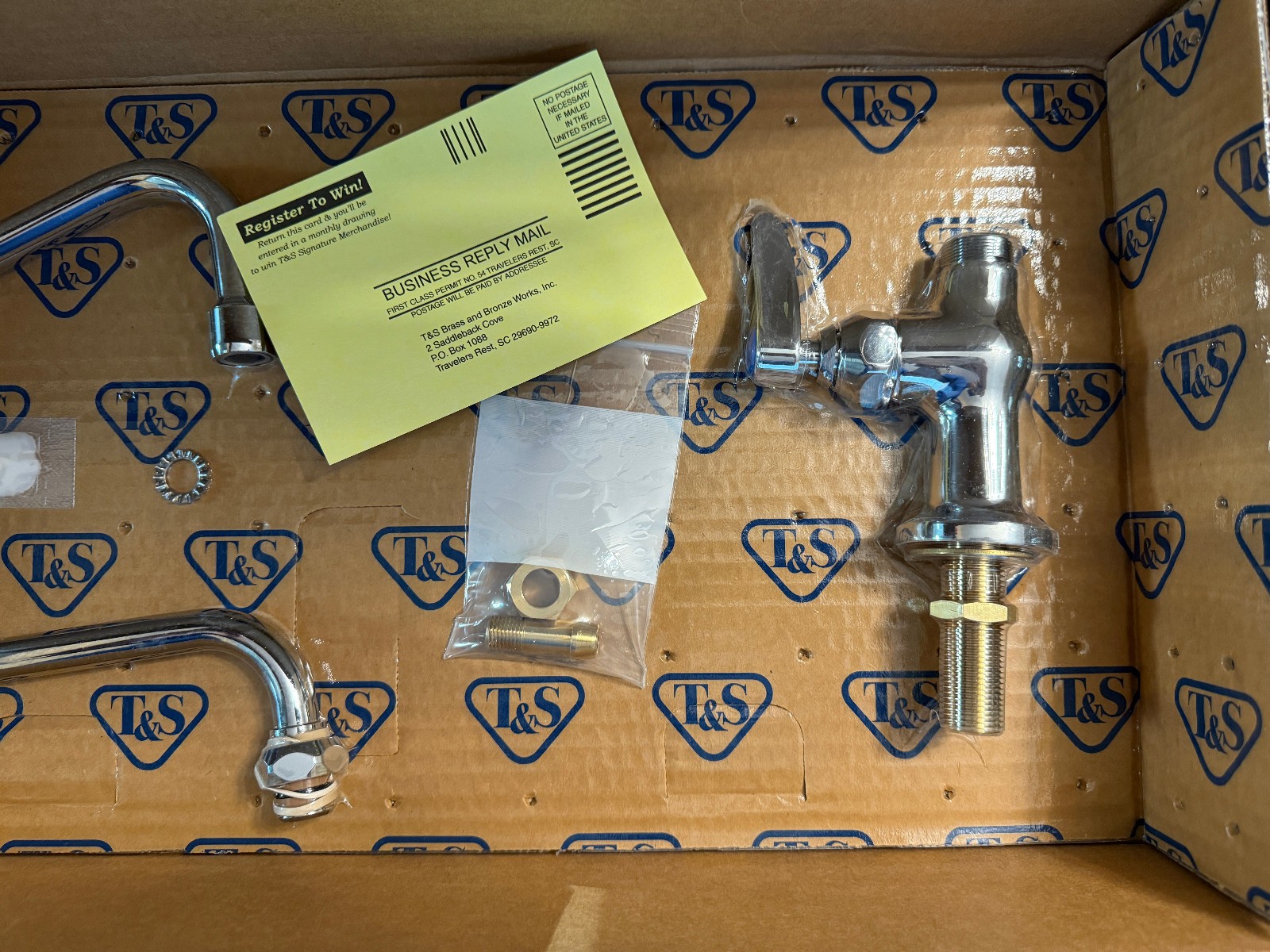 T&S Brass B-0319 Single Pantry Faucet Special 24” Double-Joint Swing Nozzle