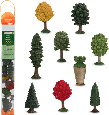 Trees TOOB - Figurines of Pine, Elm, Juniper, Monkey Puzzle, Topiary, Petticoat,