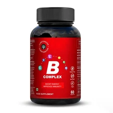 CUREFOREVER Vitamin B Complex Tablets | with B1, B2, B5, B6 - 60 Tablets