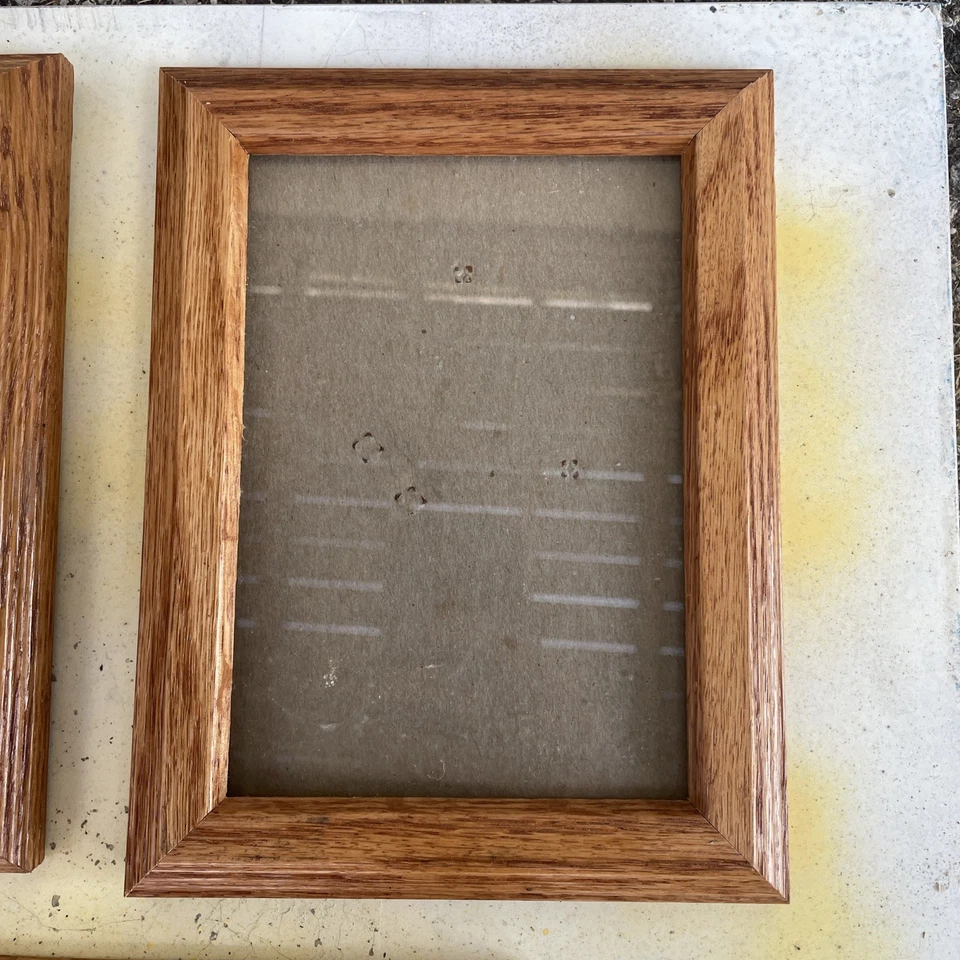 Molduras de madeira de carvalho vintage 7x9 galeria arte de parede fotos moldura decoração conjunto de 3 - Imagem 3 de 4