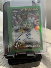 2024 Topps Chrome Lawrence Butler Green Refractor Auto RC #/99 Color Match