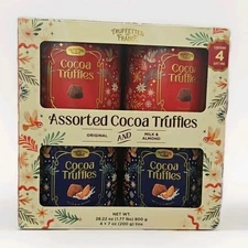 Truffettes De France Assorted Cocoa Truffles, 7 Ounce (Pack of 4 Tins), 28.22 oz