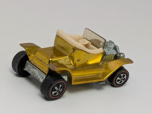 Vintage 1968 Hot Wheels Redline Hot Heap Gold USA White Interior - Picture 2 of 8