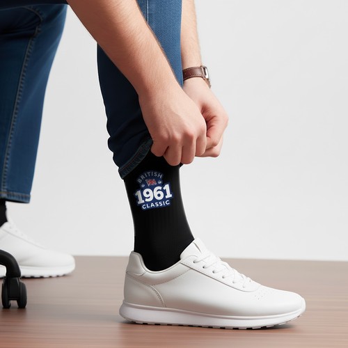 65th Birthday Gift Socks Present Idea Men Age 65 Years Old Size 6-11 Accessory - Afbeelding 3 van 16