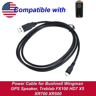 Power Cable for Bushnell Wingman GPS Speaker, Treblab FX100 HD7 X5 XR700 XR500