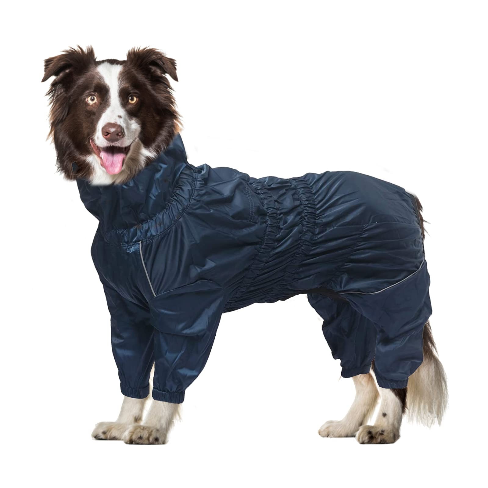 Combinaison imperméable 1/2 jambe pour chien de taille moyenne en nylon rouge