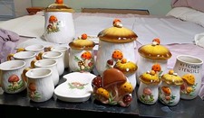Vintage Sears Merry Mushroom 18 Piece Set, Japan 1970s, Please Read
