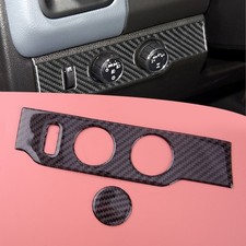 Carbon Fiber Headlight Switch Trim Fit For Chevrolet Colorado GMC Canyon