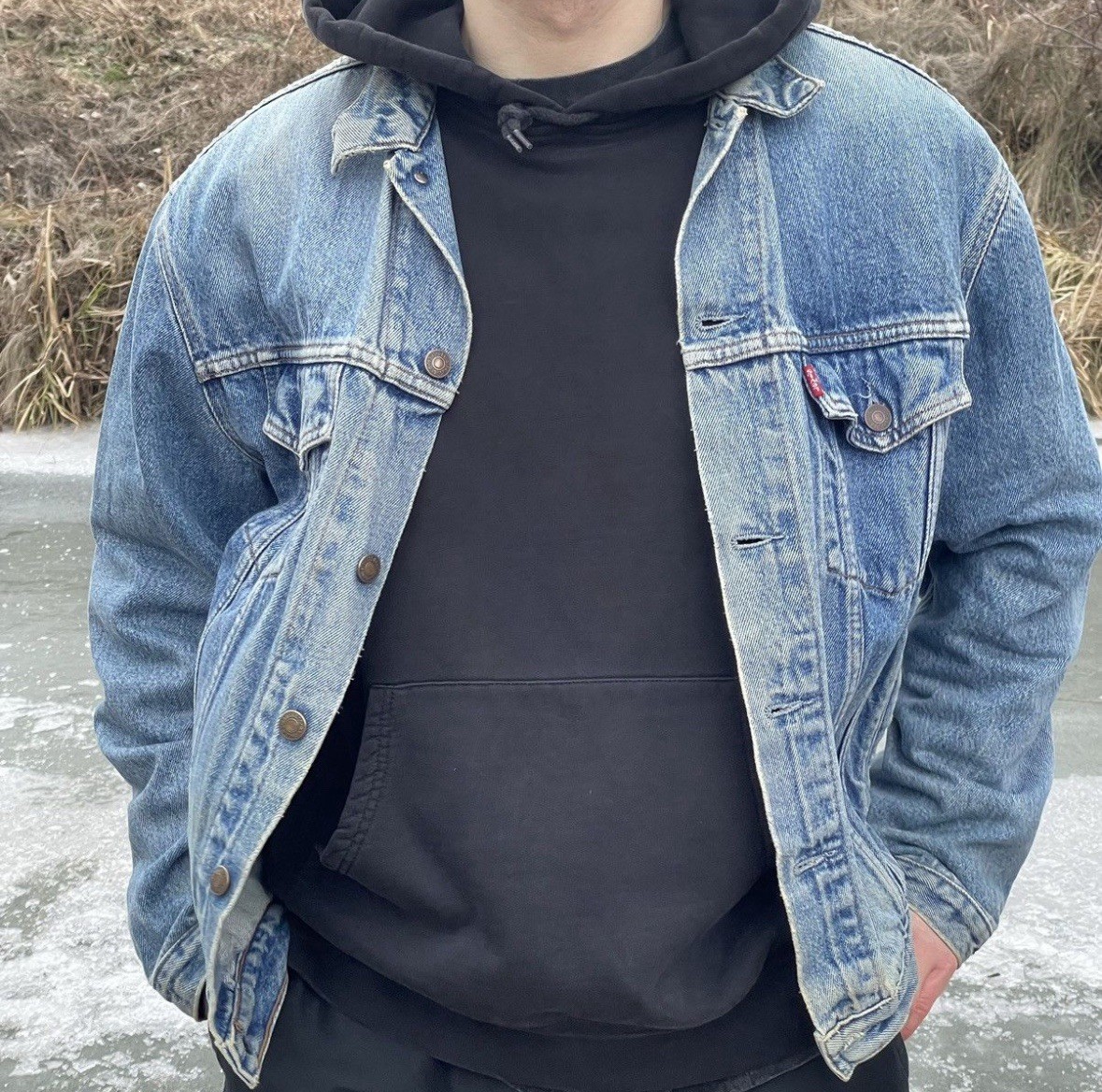 SACAI X NIKE Giacca denim Levi's vintage taglia S M anni 80 90 usata Y2K