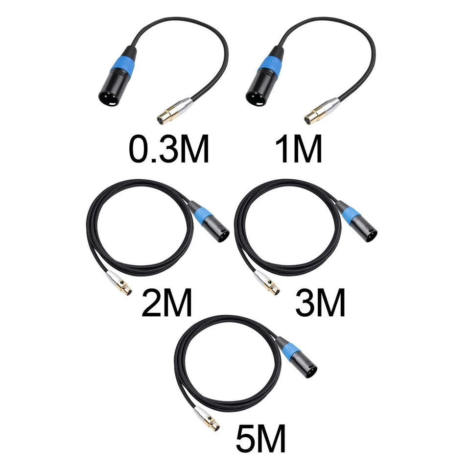 MARKENLOS Mini XLR 3 Pin Buchse auf XLR Stecker Pro Audio Mikrofon Adapterkabel