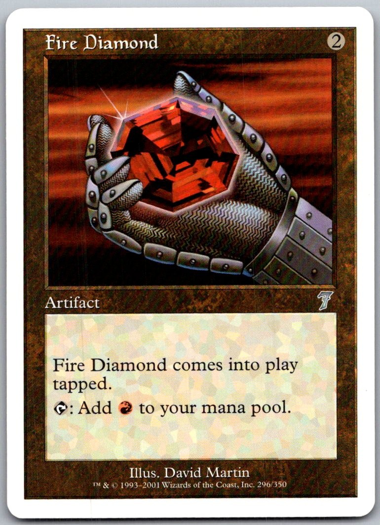 Fire Diamond 296 Uncommon 7th Edition Magic: The Gathering Lightly Played