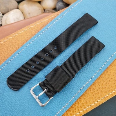 5/8'' Black Nylon Tropical Unused 1950s Vintage Watch Strap & Elgin Logo Buckle