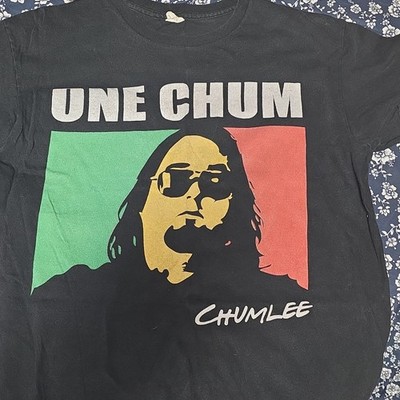 Men's Black UNE CHUM Chumlee Graphic Print Crew Neck Short Sleeve T-Shirt M