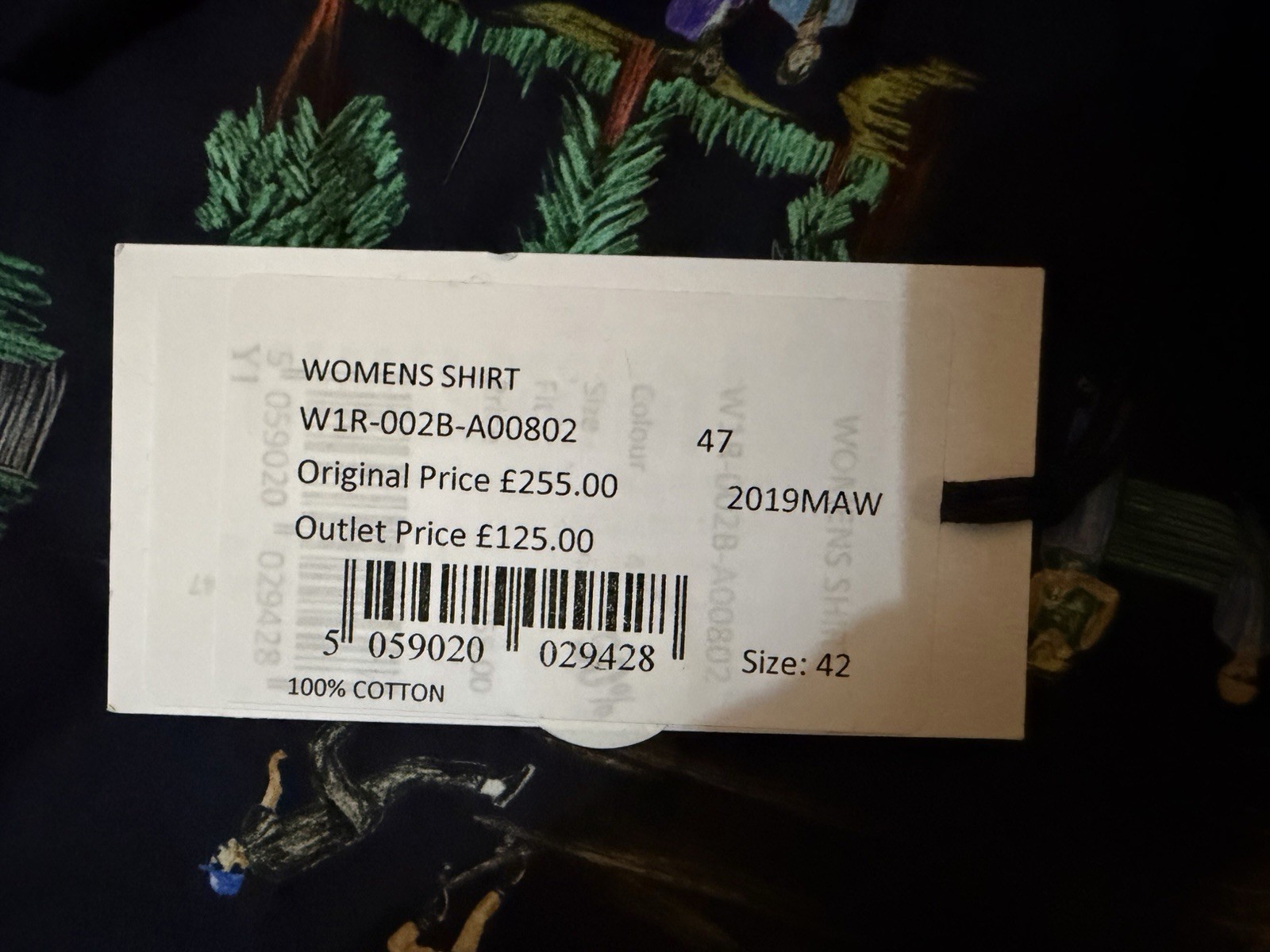 Paul Smith "London Park Print" long-sleeved Women Shirt Uk 10 , 42 image 7