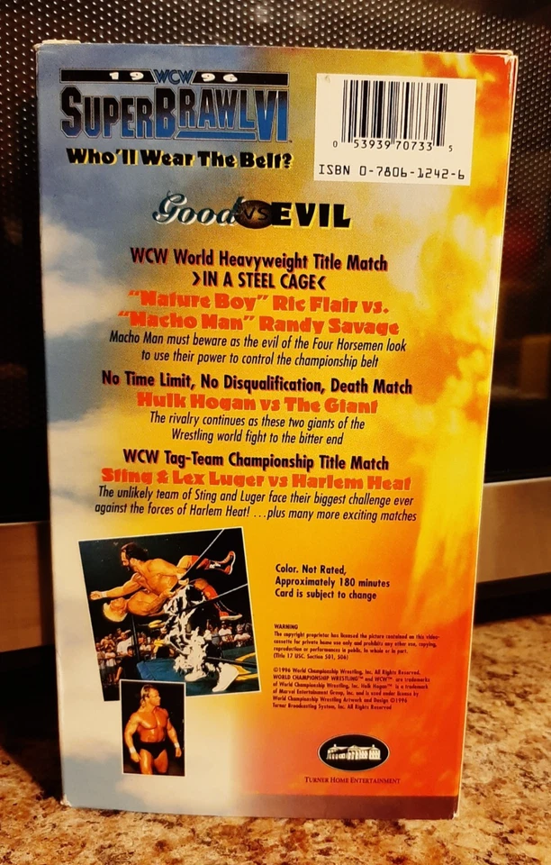 WCW SuperBrawl VI wrestling VHS - Hulk Hogan vs The Giant 1996 (TESTED, WORKS) - Image 2 of 4