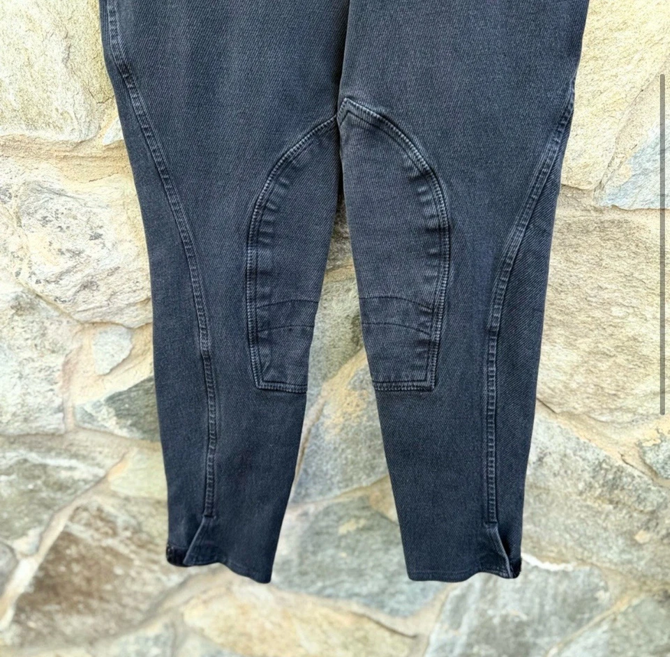 Gucci Vintage Años 90 Denim Recortado Tiro Alto Ecuestre Jodhpurs Pasarela IT 44 US 28 Foto 3 de 4