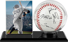 Acrylic Baseball Display Case for Ball and Cards, 6.7X3.1X4.3Inch