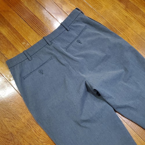 Uniqlo EZY Ankle Pants Mens Medium Gray 2-Way Stretch Classic Dress Casual - Picture 3 of 13