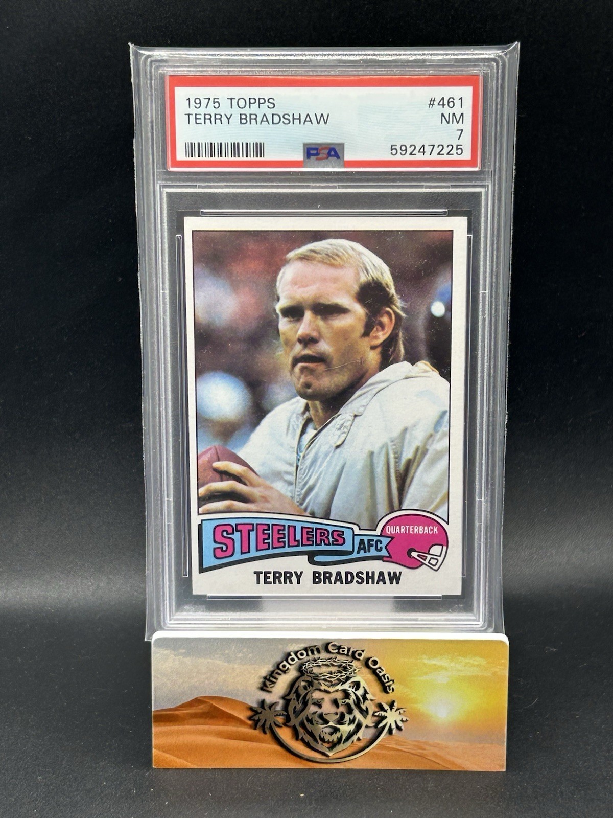 💥 1975 Topps #461 Terry Bradshaw Pittsburgh Steelers ( PSA 7 ) 💥