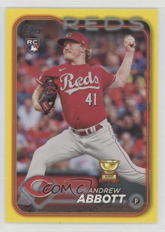 2024 Topps Series 1 Yellow Andrew Abbott #214 12yr