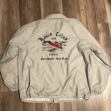 Vintage Hartwell Windbreaker Ragin Cajun Racing Boat Mens XL Gray Made In USA