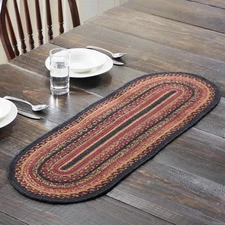 Table Runner Heritage Farms Jute Primitive 13x36 Oval Kitchen Decor VHC Brands