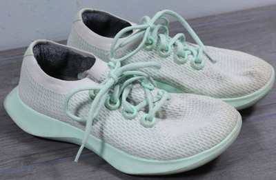 Allbirds TD Tree Dasher Light Green Knit Wool Upper Running Shoe Unisex Mens 8.5