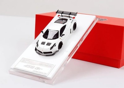 1:64 White 458 GT Racing Sports Model Diecast Resin Car